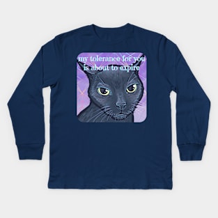 Black Cat Tolerance Kids Long Sleeve T-Shirt